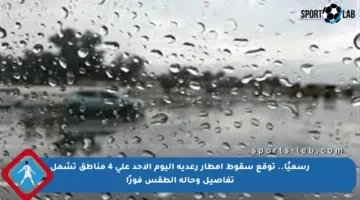 رسميًا.. توقع سقوط أمطار رعدية اليوم الأحد على 4 مناطق تشمل تفاصيل وحالة الطقس فورًا